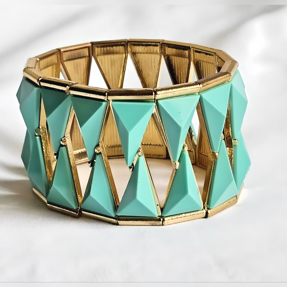 Turquoise stretch bangle bracelet